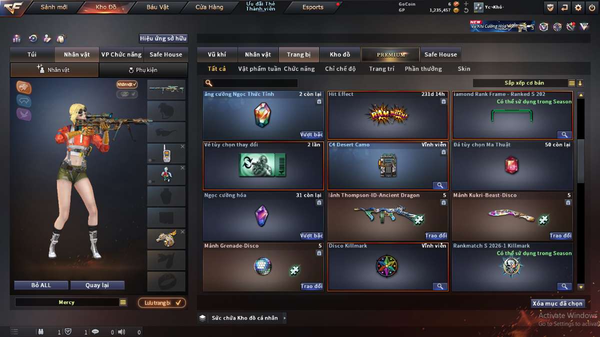 shop acc cf uy tin gia re